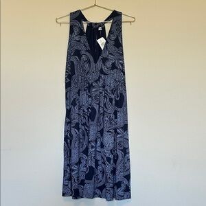 Splendid Navy Blue Paisley Dress